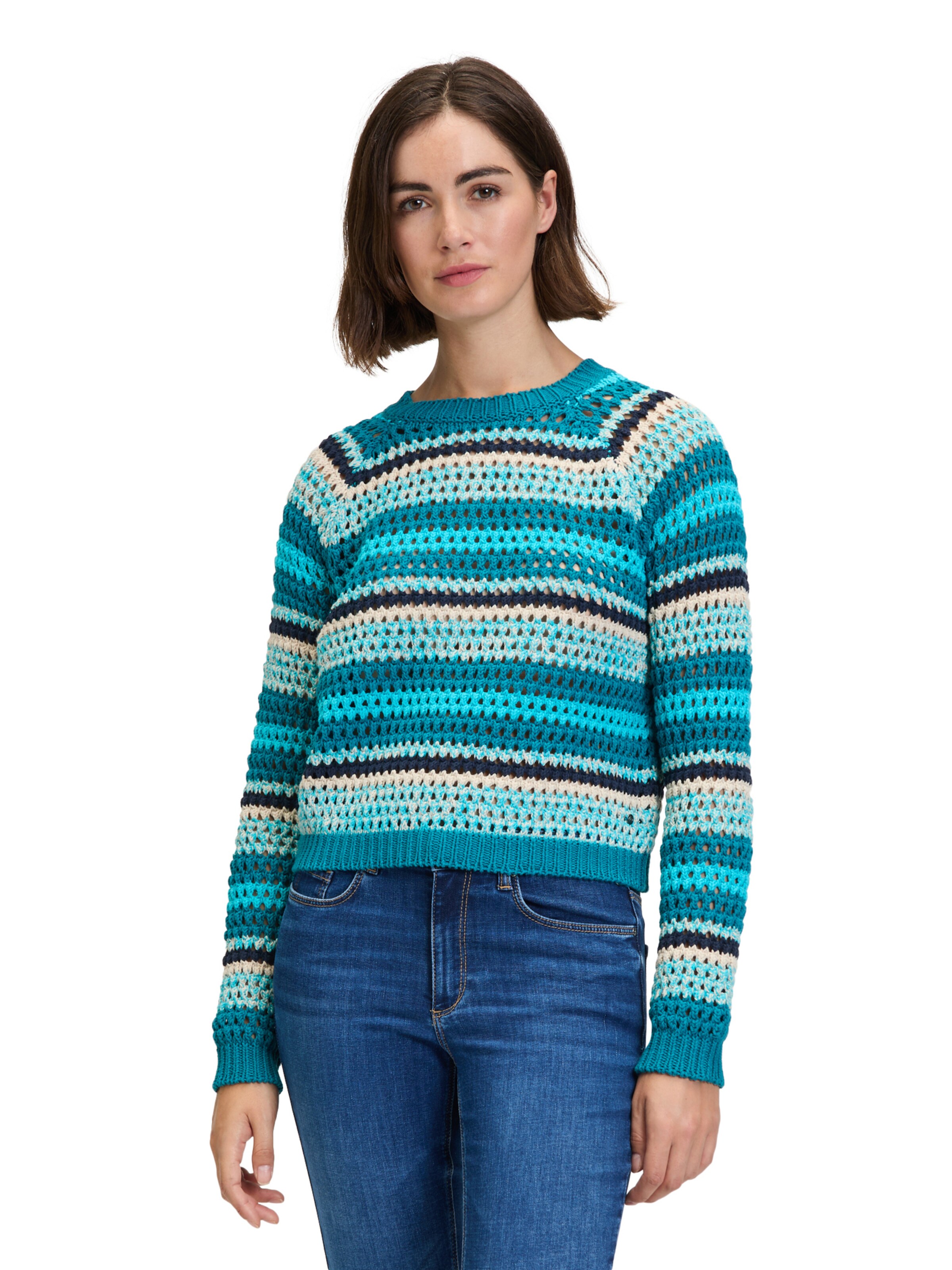 Pull-over Betty & Co en bleu : devant