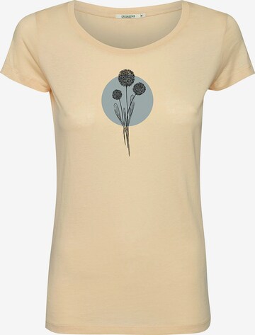 Maglietta 'Nature Allium' di GREENBOMB in giallo: frontale