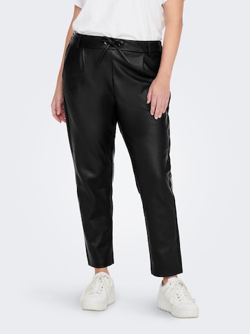 ONLY Carmakoma Regular Trousers in Black: front