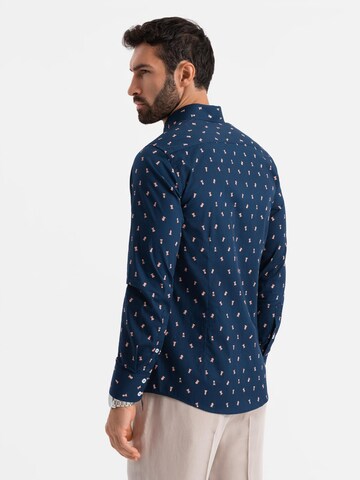 Ombre Regular fit Button Up Shirt in Blue