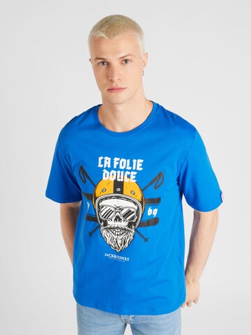 mėlyna JACK & JONES Marškinėliai 'FOLIE': priekis