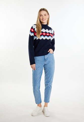 DreiMaster Maritim Pullover 'Eissegler' in Blau