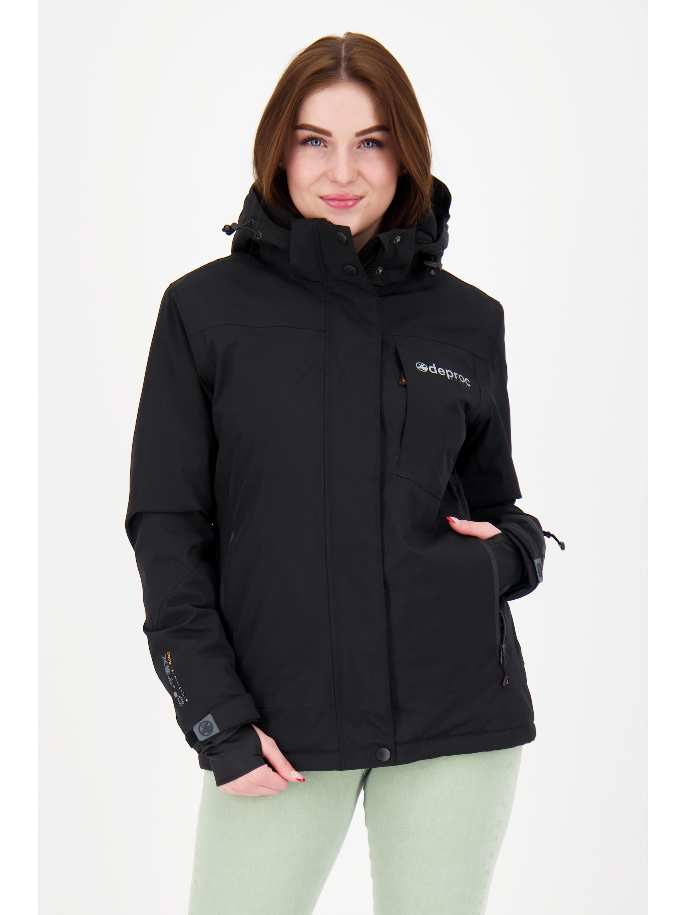 deproc Winterjacke 'MONTREAL WMN'‌‌‌‌‌‌‌‌‌‌ in Schwarz: Vorderseite