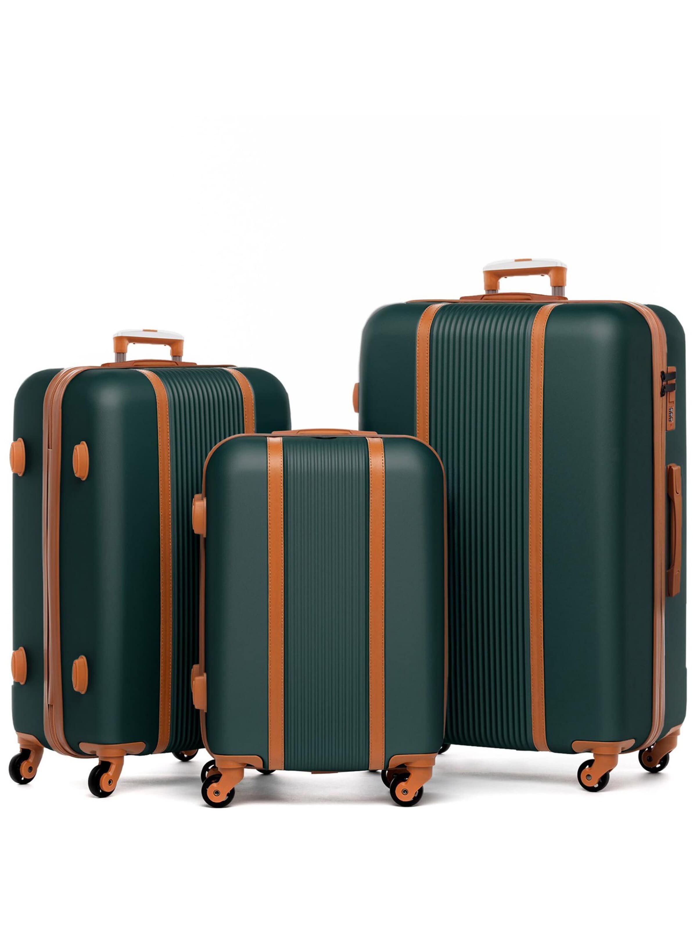 FERGÉ Suitcase Set '3 teilig Hartschale MILANO' in Green: front