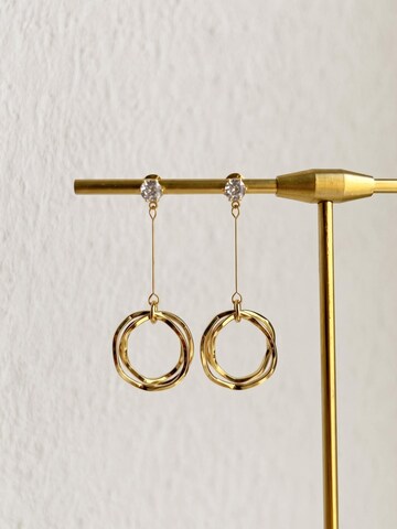 Kamakula Earrings 'Layered Circle' in Gold