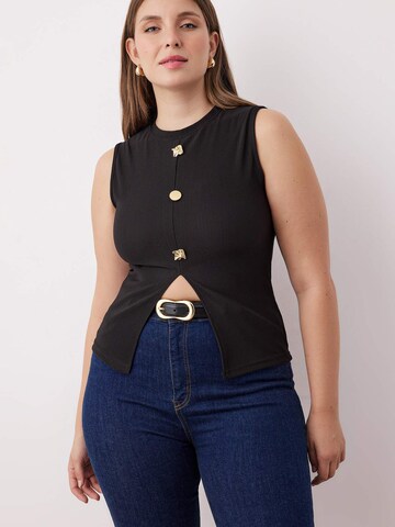 Trendyol Curve Топ в Черный: спереди