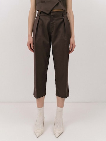 4TAILORS regular Παντελόνι 'Armor' σε καφέ: μπροστά