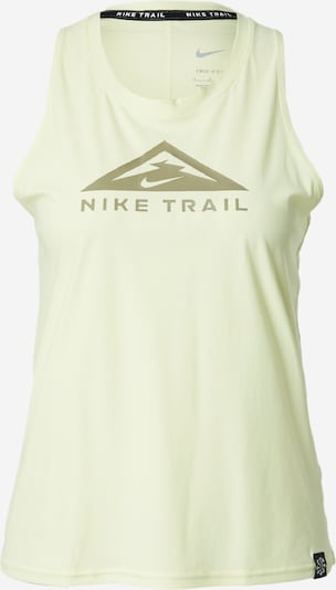 NIKE Sports top 'TRAIL' in Khaki / Light green, Item view