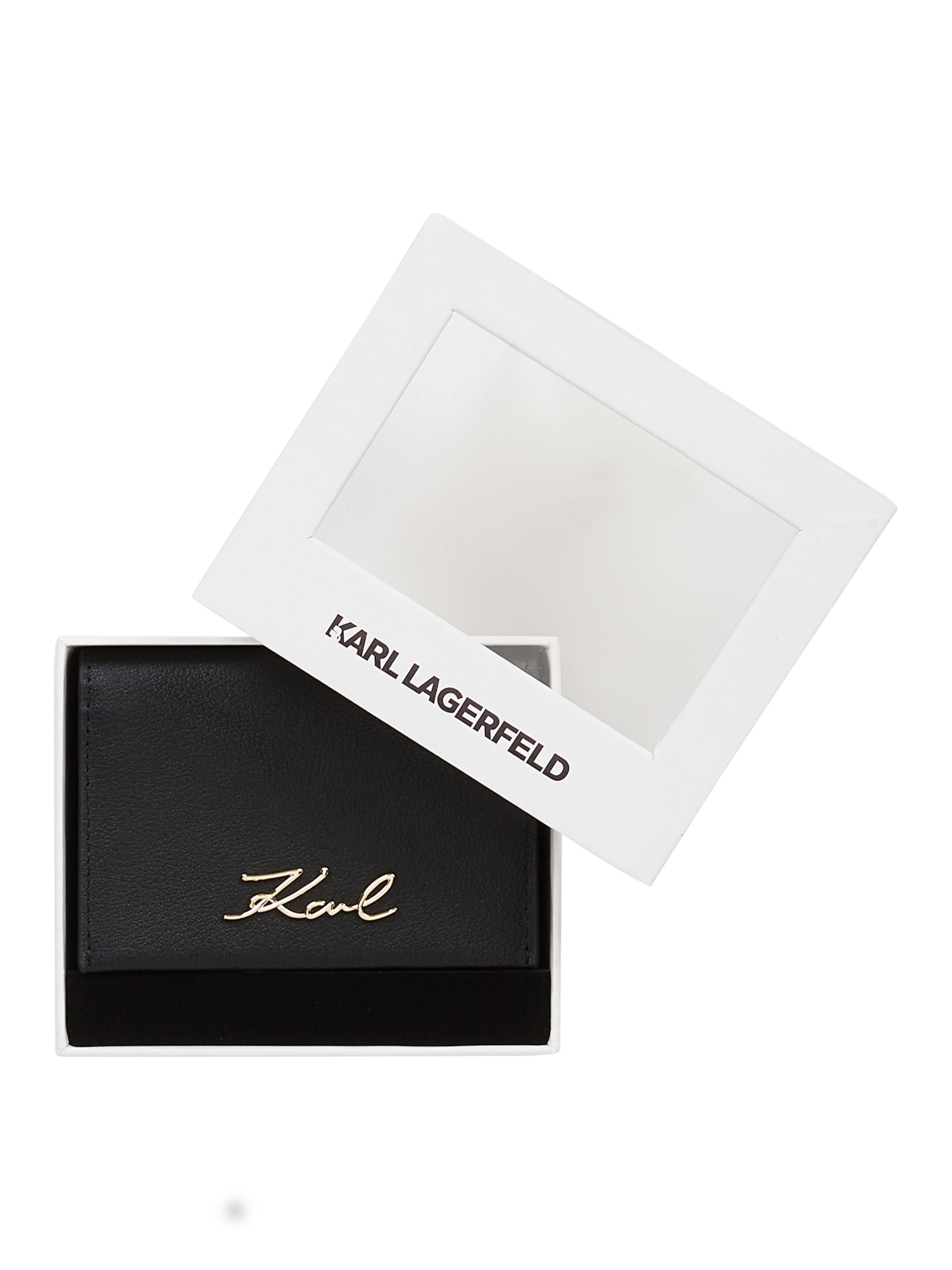 Karl Lagerfeld Pénztárcák ' K/Signature Klappbares Kartenetui ' - fekete