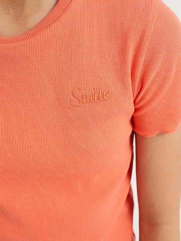 WE Fashion - Camiseta en naranja