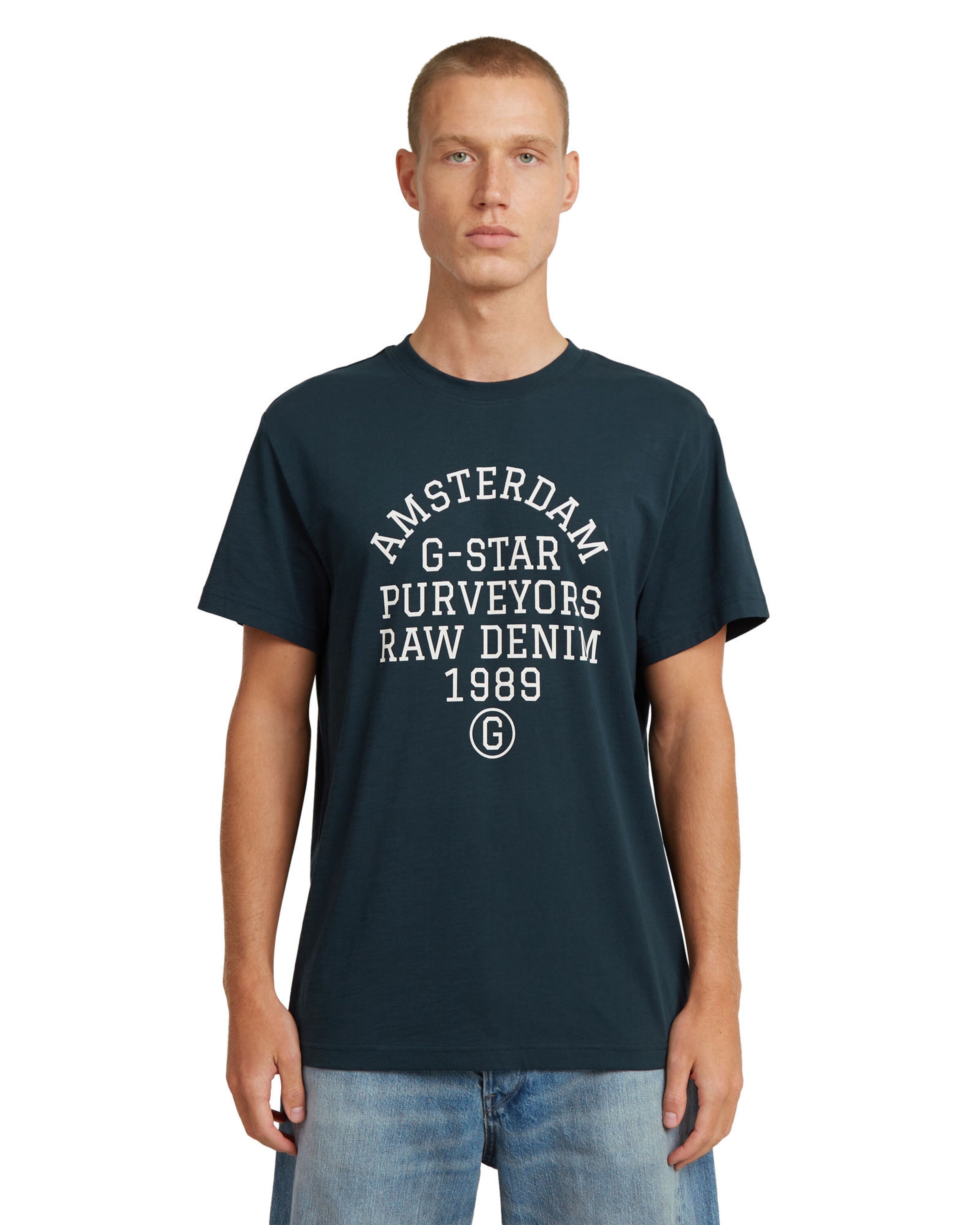 G-STAR T-Shirt 'Purveyors' in Blau: Vorderseite