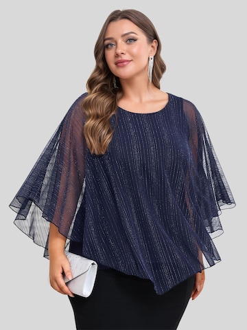 LapaPlus Blouse in Blue: front