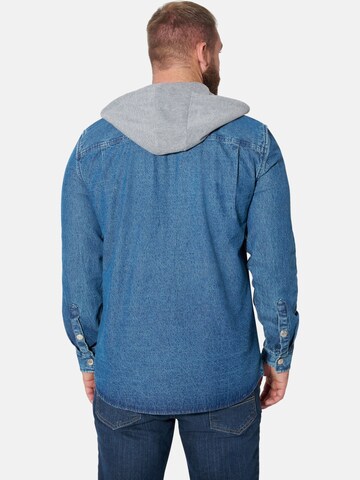 Jan Vanderstorm Comfort fit Button Up Shirt 'Olafur' in Blue