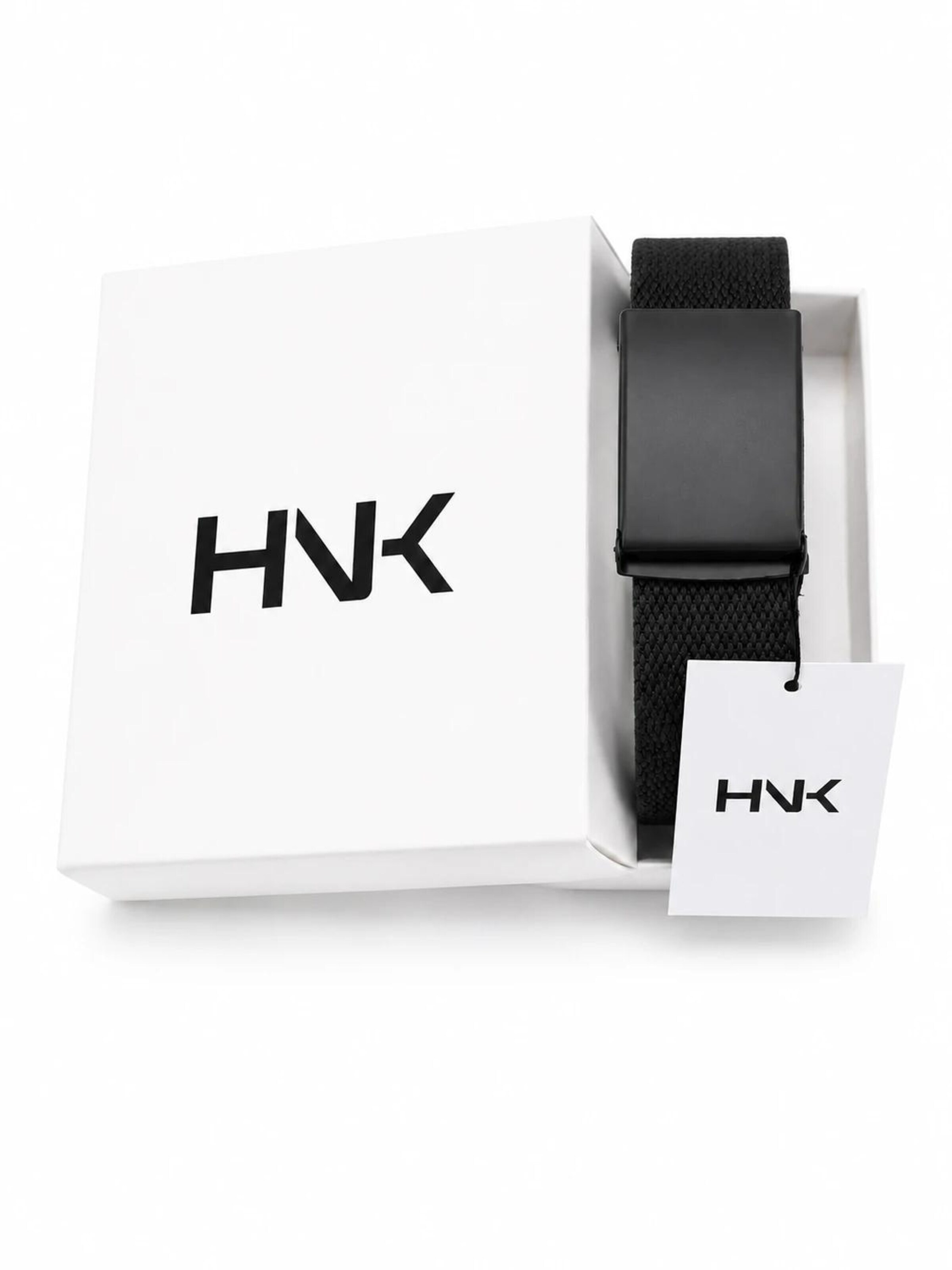 HNK Riem 'Gürtel Herren - Schwarz -Stufenlos Verstellbar - Canvas Stoff' in Zwart