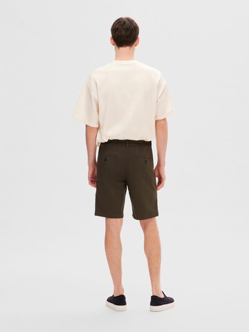 SELECTED Slim fit Trousers 'SLHMiles' in Green