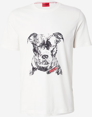 T-Shirt 'Dubrox' HUGO en beige : devant