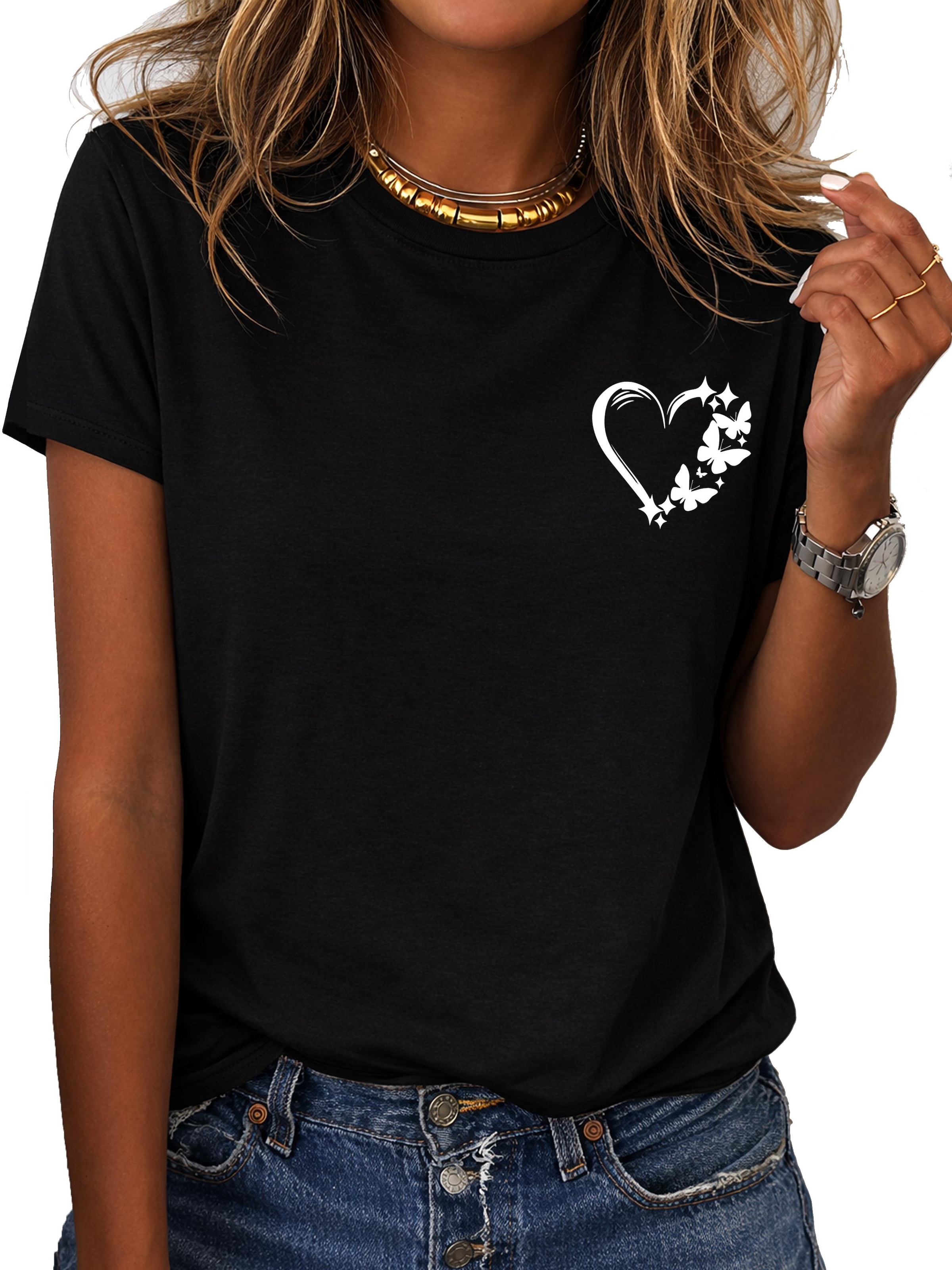 RMK Shirt 'Love Herz' in Black