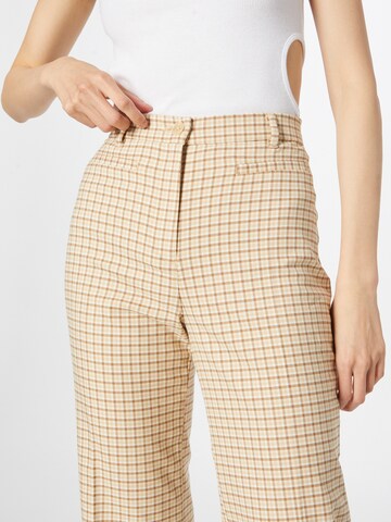 Monki Wide leg Pleated Pants in Beige