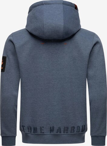 STONE HARBOUR Zip-Up Hoodie 'Jacobi Jamie' in Blue