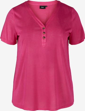 Zizzi T-Shirt 'Mamia' in Pink: front