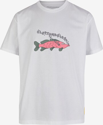 Cleptomanicx T-Shirt 'Bubbles' in Weiß: predná strana