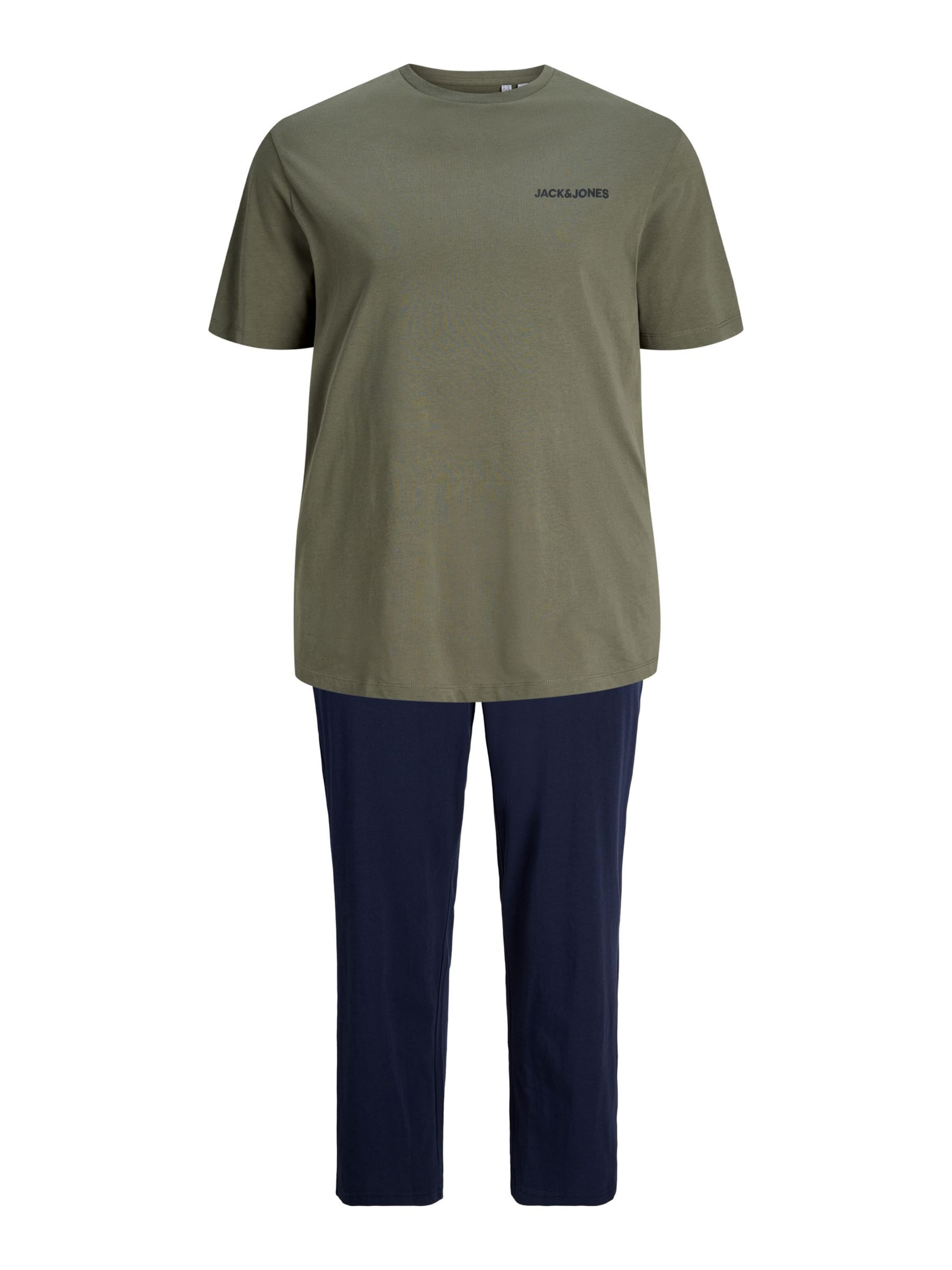 Jack & Jones Plus Plus Size Loungewear Set Loungewear Set in Grün: Vorderseite