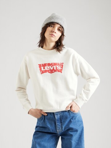 LEVI'S ® Sweatshirt 'Graphic Standard Crew' i vit: framsida