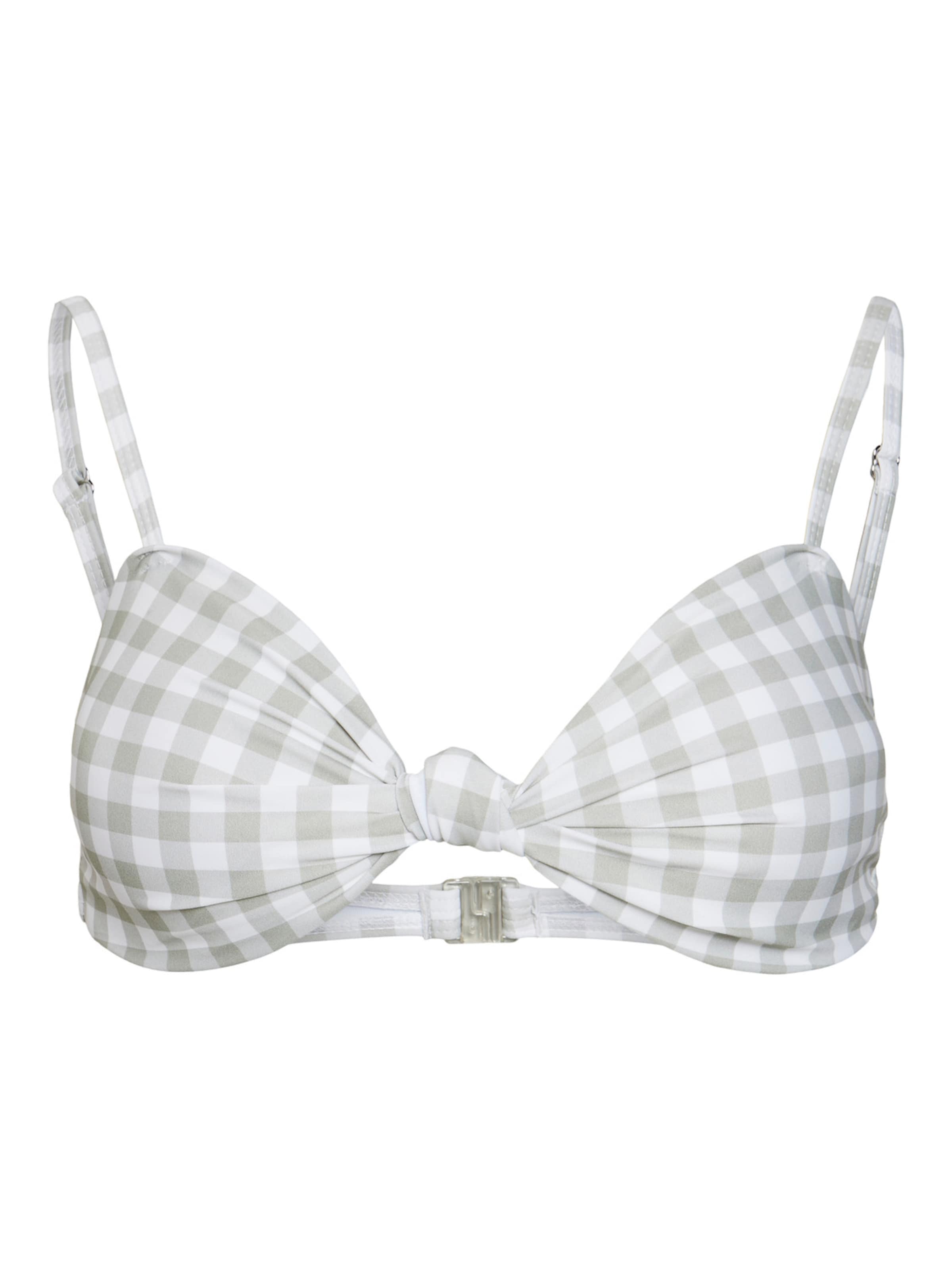 OBJECT Bikini gornji dio 'RASMINE' u siva / prljavo bijela, Pregled proizvoda