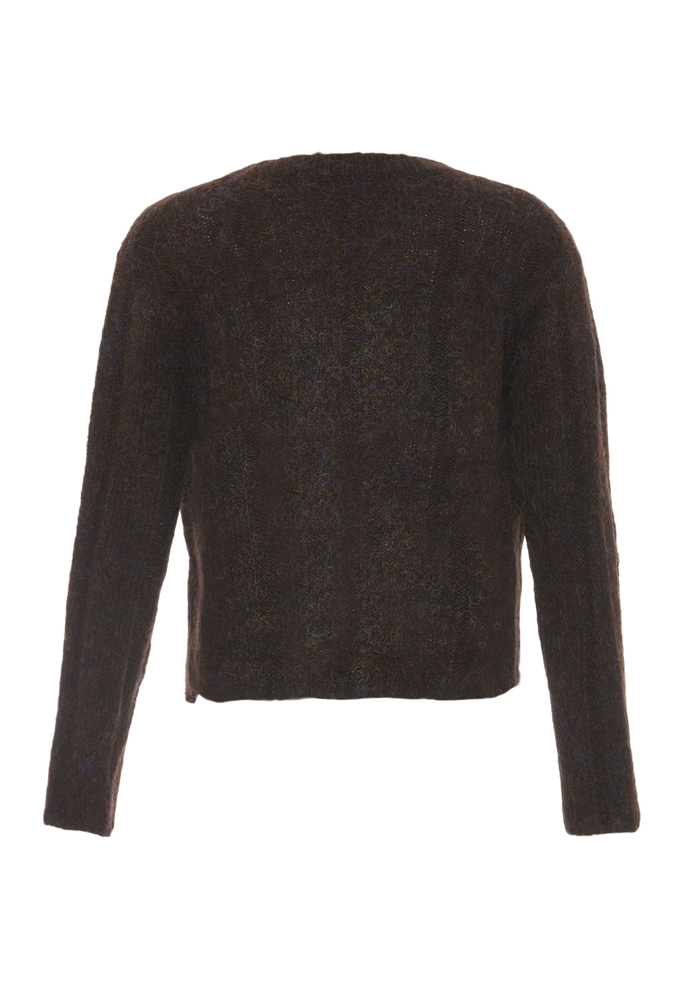 Jalene Gebreid vest in Bruin