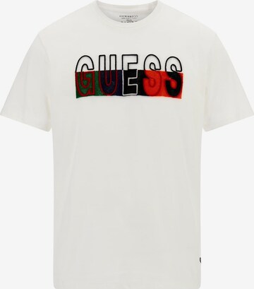 T-Shirt GUESS en blanc : devant