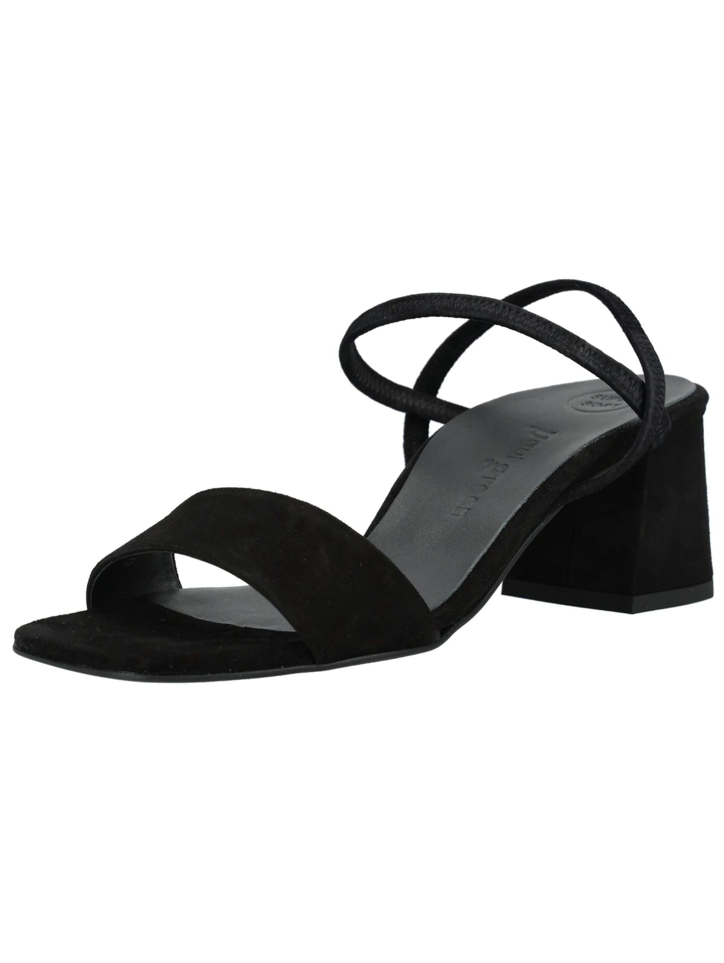 Paul Green Strap Sandals in Black: front