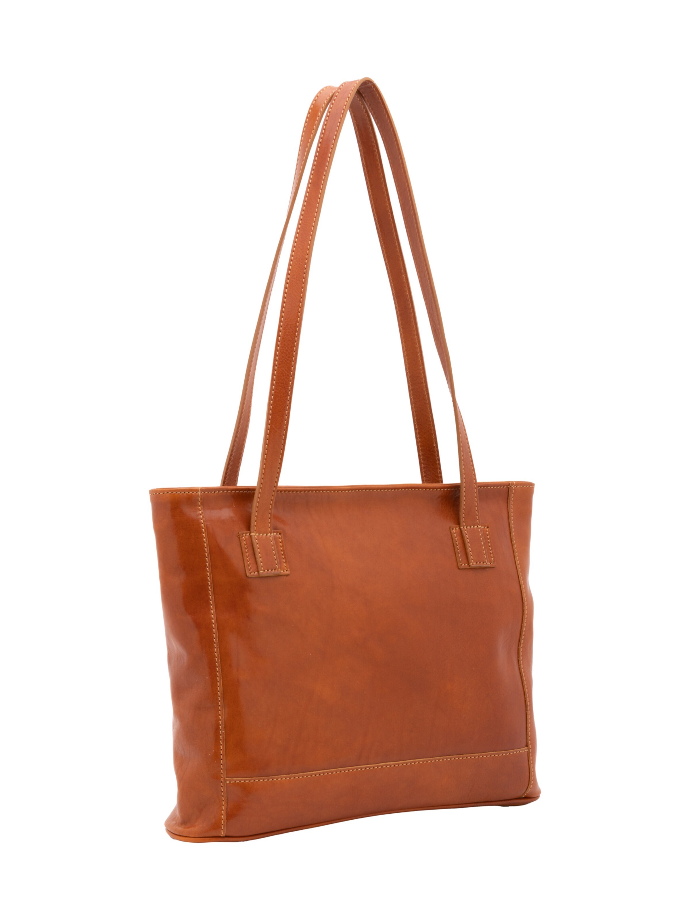 Borsa a spalla 'Borsa a Spalla Donna Cressa Vera Pelle Vacchetta - Chiusura Zip' di I Fratelli in beige