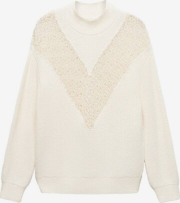 MANGO Pullover 'Rainbow' in Beige: predná strana