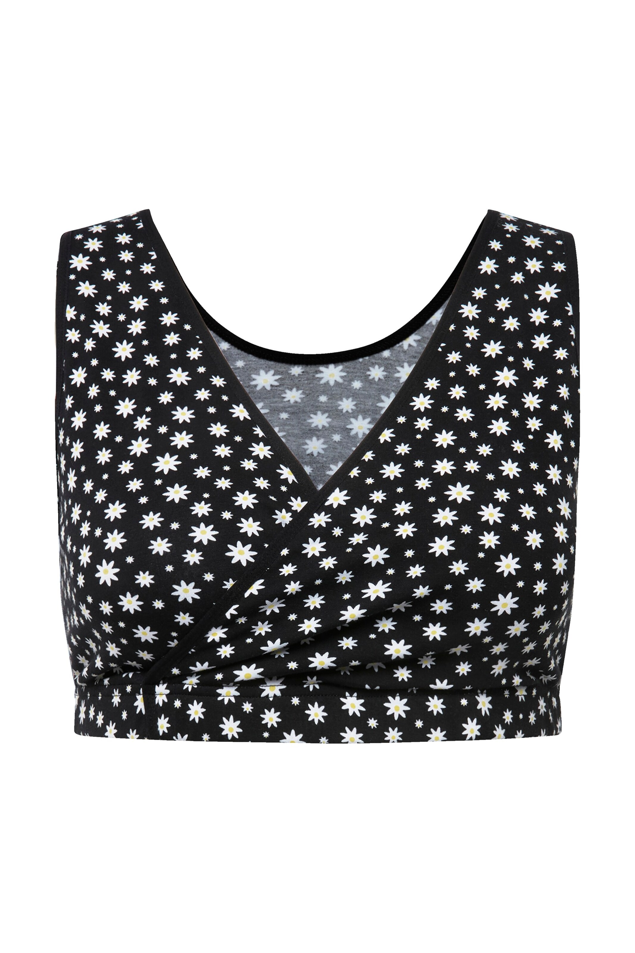 Ulla Popken T-Shirt BH in Schwarz: Vorderseite
