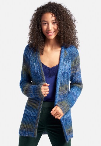 Peter Hahn Knit Cardigan in Blue: front