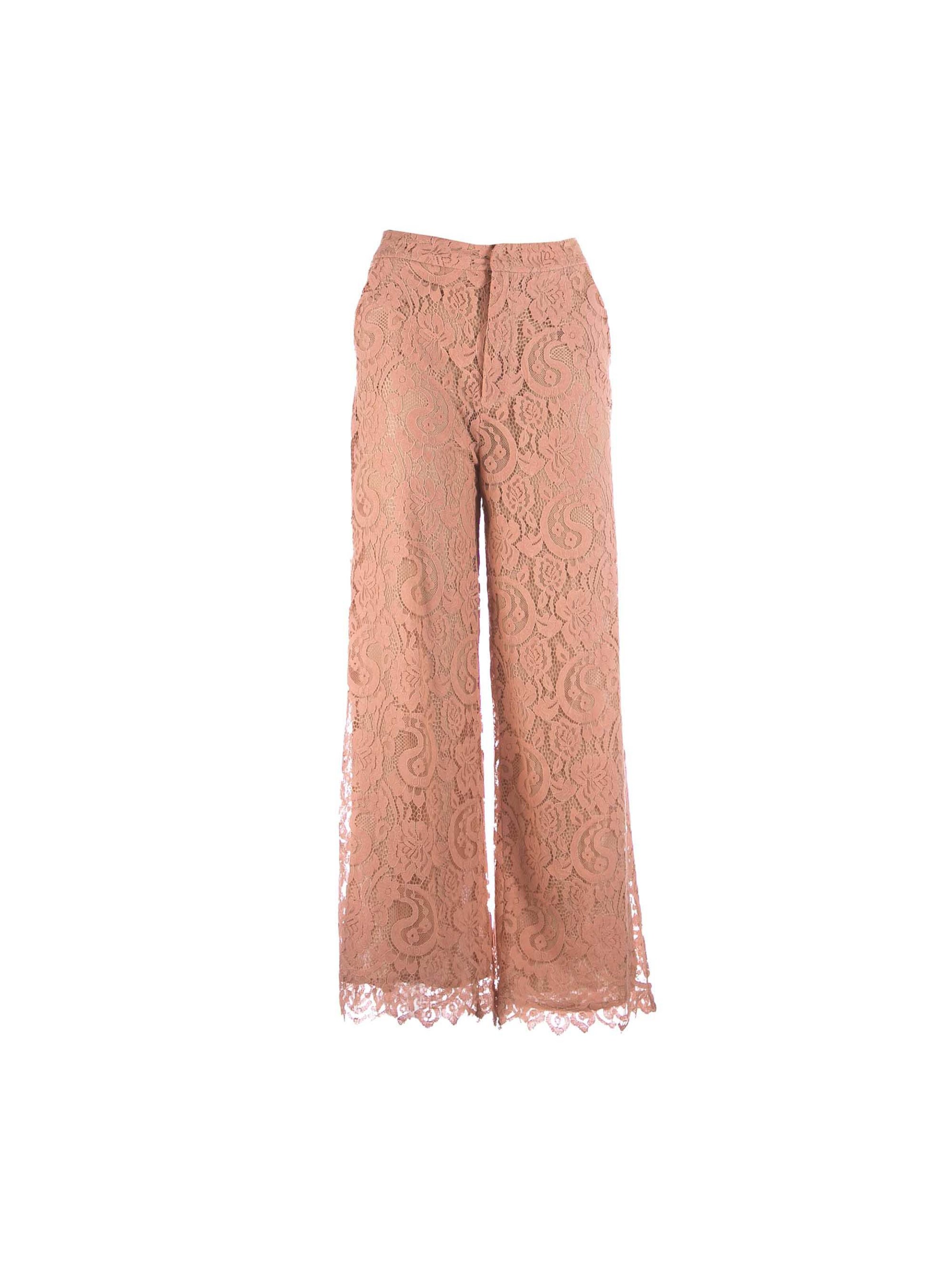 IL THE DELLE 5 Wide leg Broek in Roze: voorkant