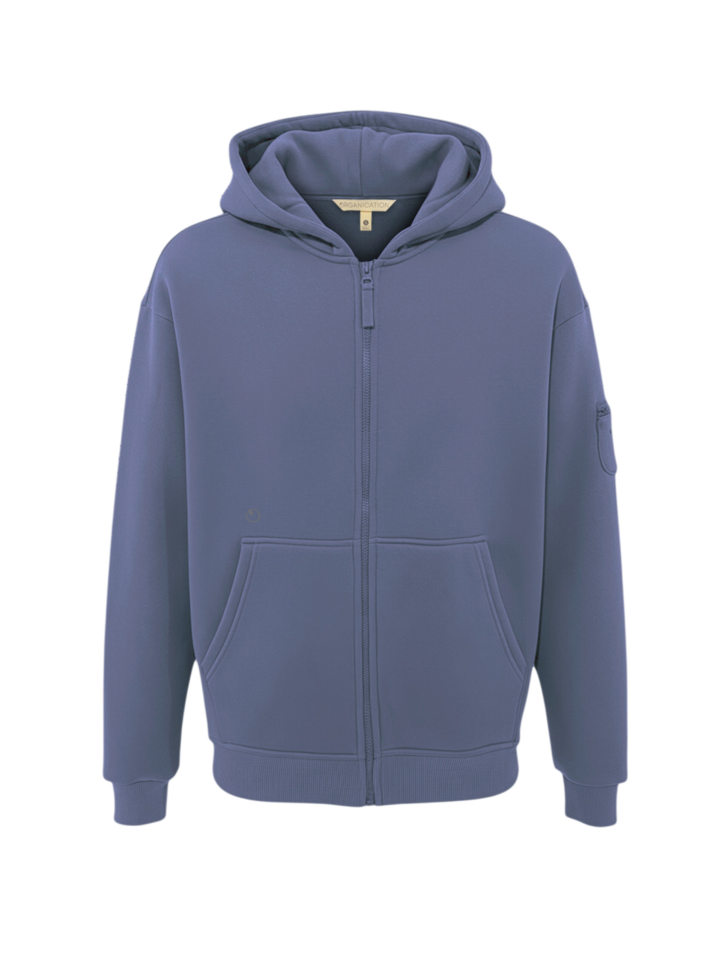Organication Sweatjacke in Blau: Vorderseite