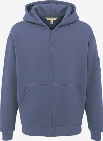 Organication Sweatjacke in Blau: Vorderseite