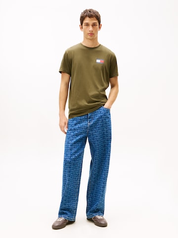 Tommy Jeans Tričko 'ESSENTIAL' - Zelená