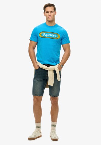 Superdry T-Shirt 'Trade Tab' in Blau