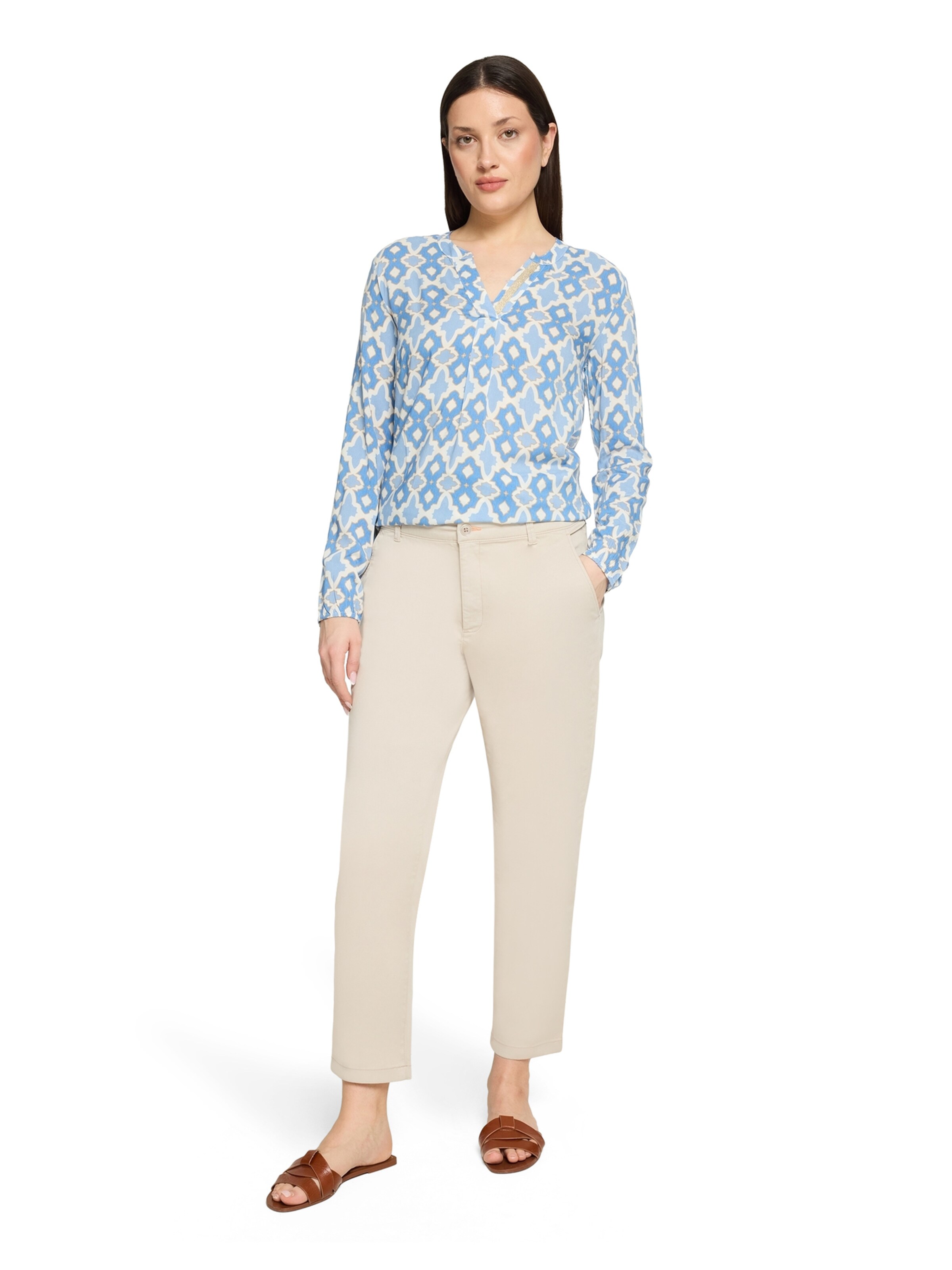 Cartoon Bluse in Weiß