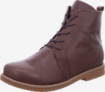 ANDREA CONTI Laarzen 'Stiefeletten/Boot Damen 0344523 061 Glattleder in braun' in Bruin: voorkant