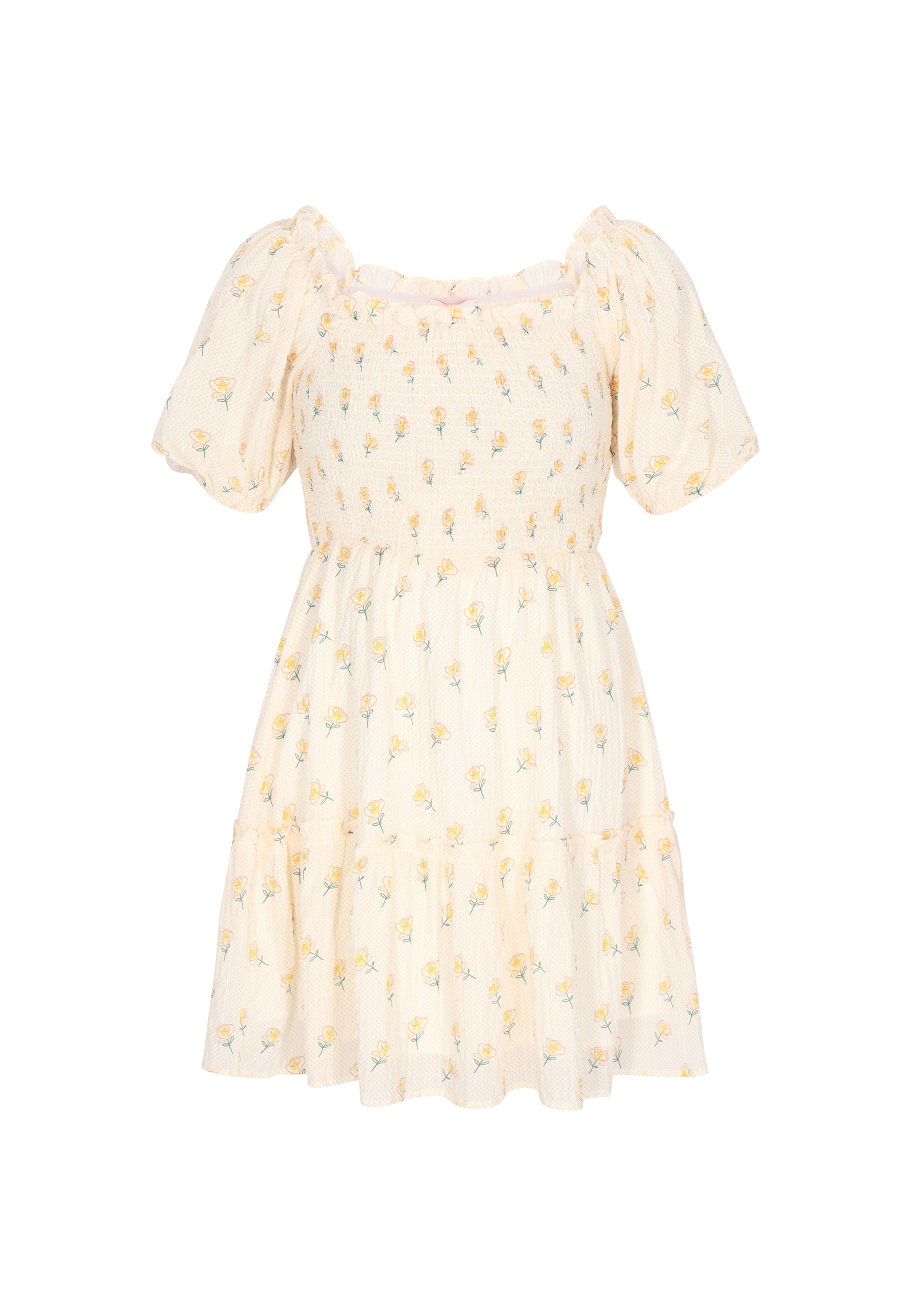 MYMO Jurk in Geel: voorkant