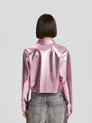 Bershka Přechodná bunda – pink