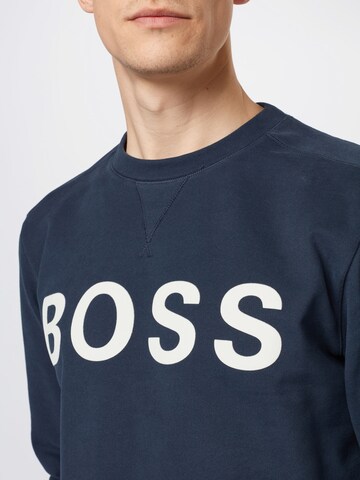 BOSS Orange Regular Fit Sweatshirt 'Weefast' in Blau