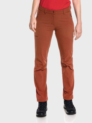 Schöffel Regular Outdoor trousers 'Engadin 1' in Red: front