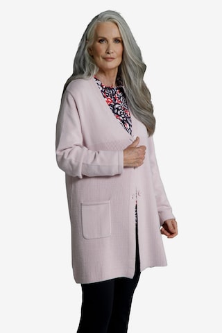 Ulla Popken Knit Cardigan in Pink: front