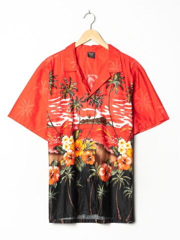 Palmwave Hawaii Button Up Shirt in L-XL in Red: front