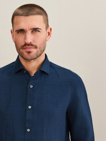 Coupe regular Chemise 'Signature' Next en bleu