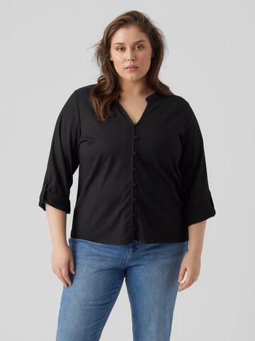 Vero Moda Curve Bluse in Schwarz: predná strana